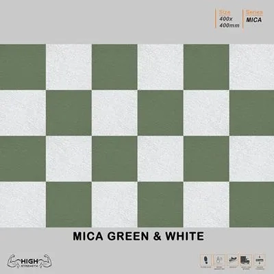 Mica Green And White
